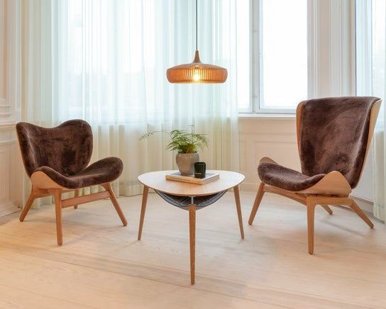 Abat - jour en chêne naturel Clava Dine 43 cm - UMAGE - The Cool Republic