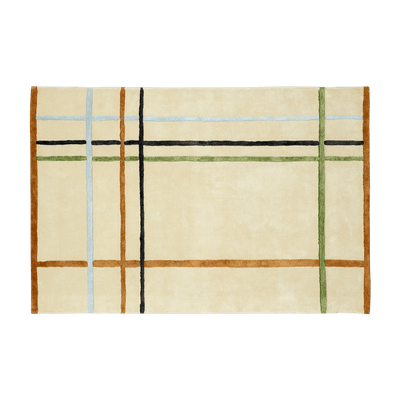 Tapis beige à rayures vintage 180x120 cm - Hübsch - The Cool Republic