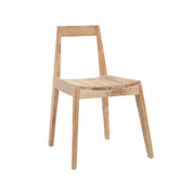 Chaise de jardin en bois de teck massif naturel 53x55x79cm Paxi - Bazar Bizar