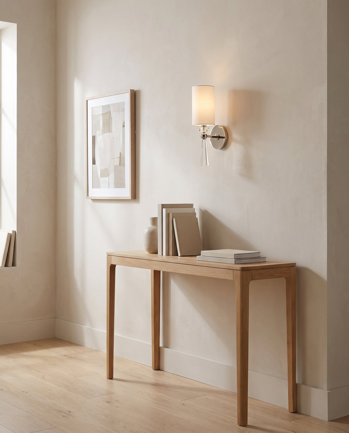 Applique murale en acier nickel poli 12x37cm Birch - Hudson Valley Lighting en situation