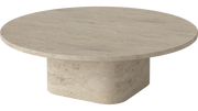 Mesa de centro redonda en travertino arena 90x28cm Eida - Bolia