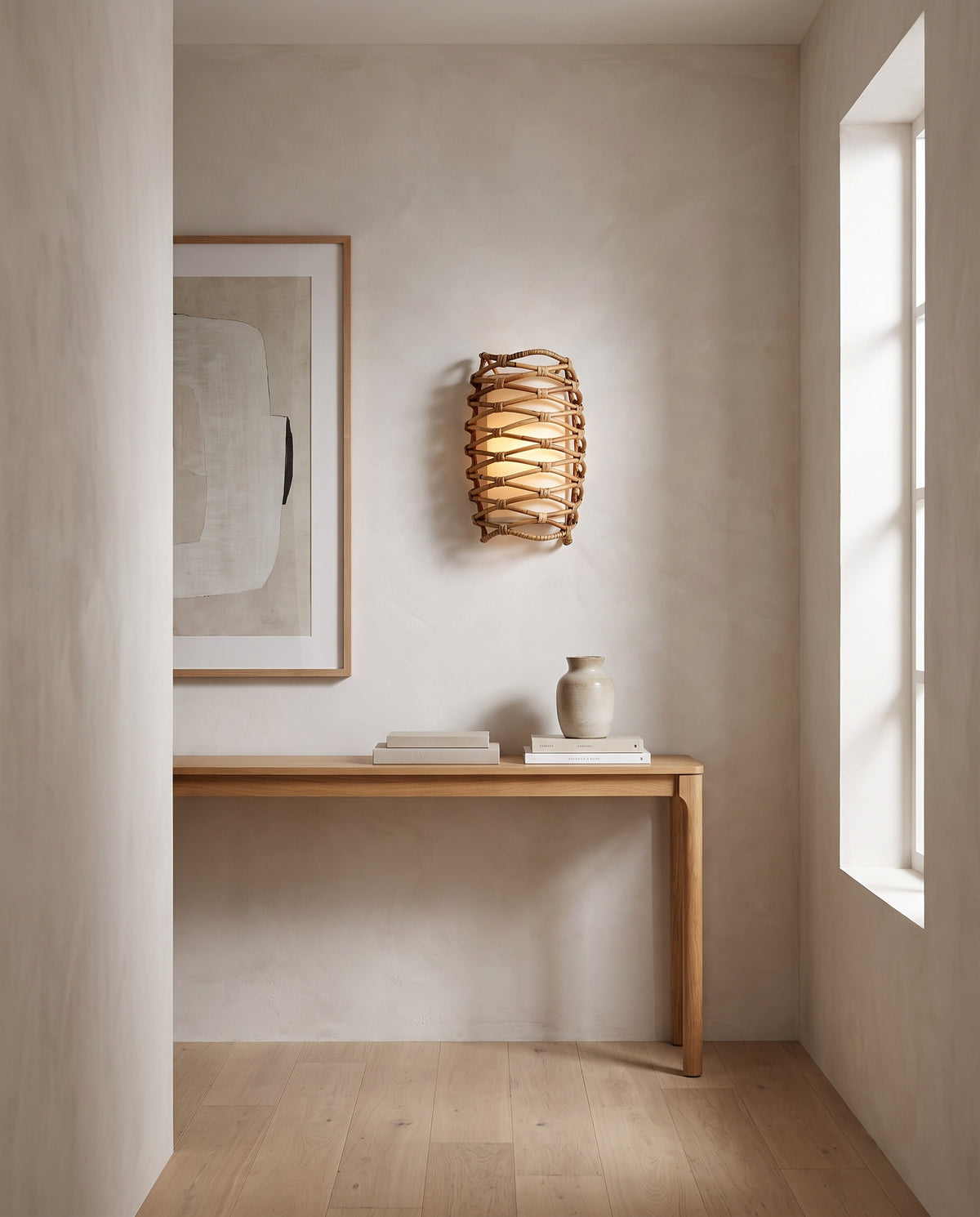 Applique murale en fer bronze texturé 26x37cm Balboa - Troy Lighting en situation