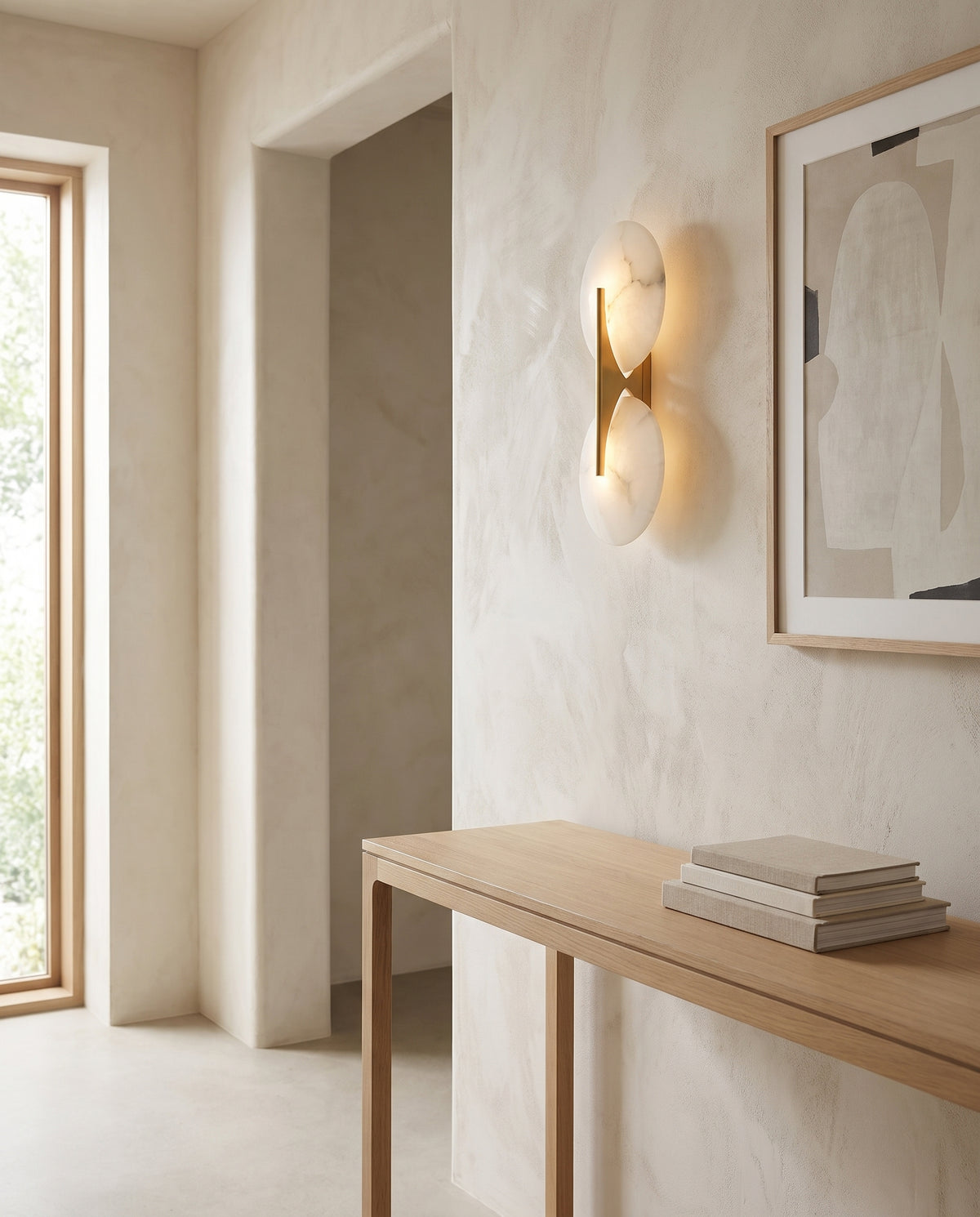 Applique murale en laiton laiton ancien 25x53cm Asteria - Corbett Lighting en situation