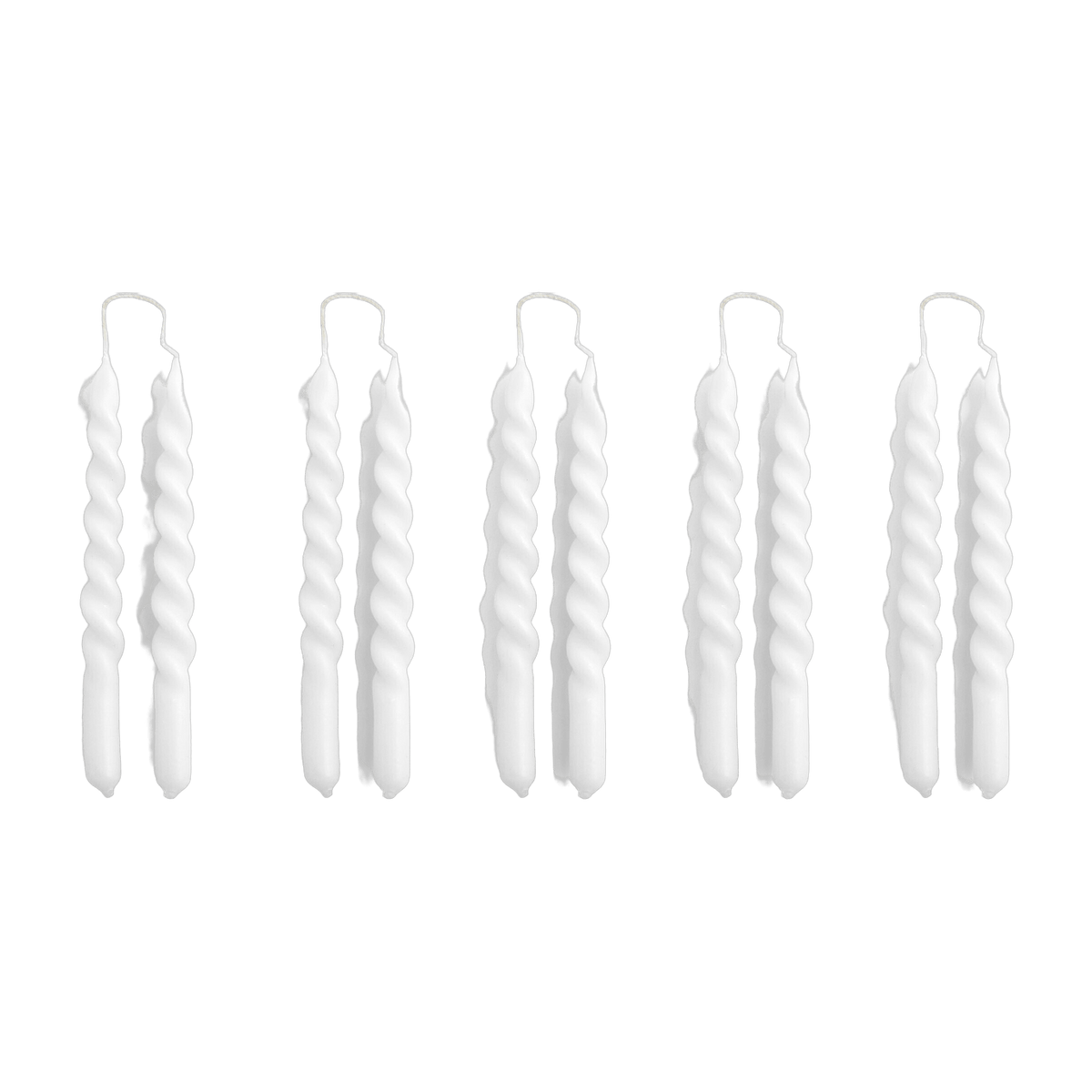 10 bougies blanc mini Swirl - HAY - The Cool Republic