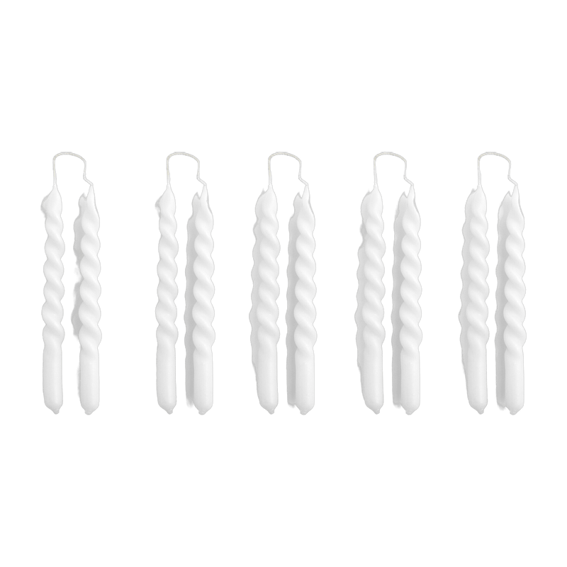10 bougies blanc mini Swirl - HAY - The Cool Republic