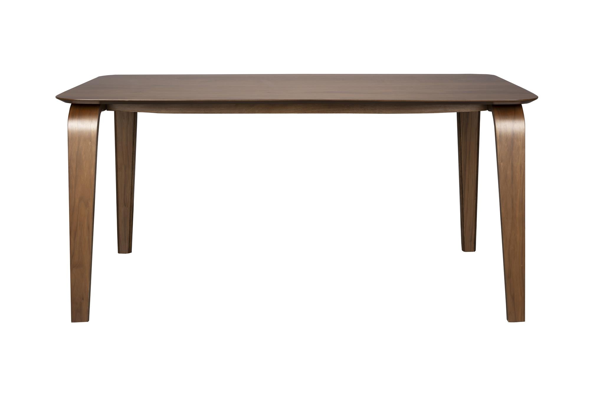 Rectangular dining table in brown rubber wood 160 x 90 x 75 cm - The Cool Republic
