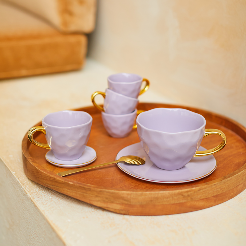 Tazza in gres lila Good morning - Urban nature culture