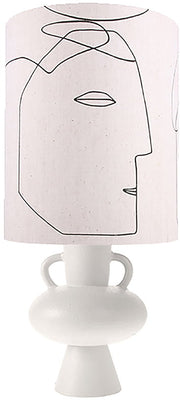 lampe-a-poser-blanche-imprimee-visages-hkliving-1