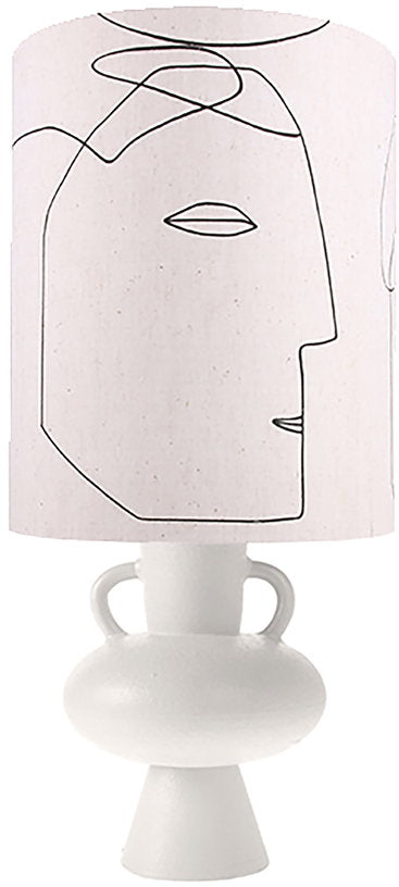 lampe-a-poser-blanche-imprimee-visages-hkliving-1