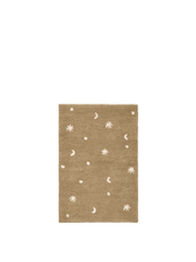 Tapis rectangulaire en laine tufté et coton vert et beige 80 x 120 cm Skye - Ferm Living