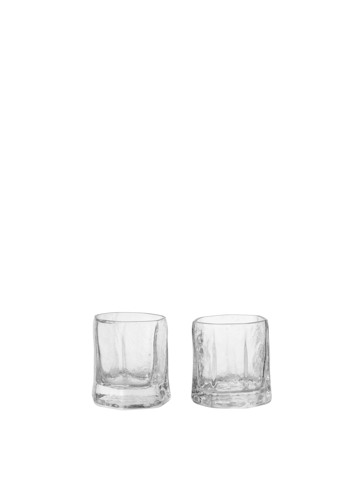 2 Verres à liqueur en verre soufflé transparent 4 x 5 cm Kiru - Ferm Living