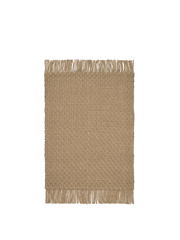 Rechteckiger Teppich aus Wolle und Baumwolle Braun und Schwarz 140 x 200 cm Udo - Ferm Living