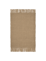 Rechteckiger Woll- und Baumwollteppich braun und schwarz 170 x 240 cm Udo - Ferm Living