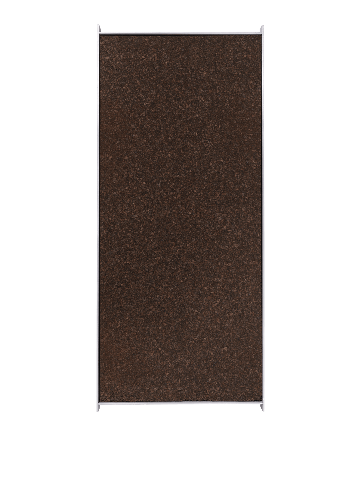 Lavagna murale rettangolare in sughero scuro e alluminio spazzolato 45 x 5 x 104 cm Lager - Ferm Living