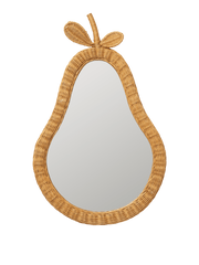 Specchio a forma di pera in vimini intrecciato naturale 40 x 3 x 64 cm Pear - Ferm Living