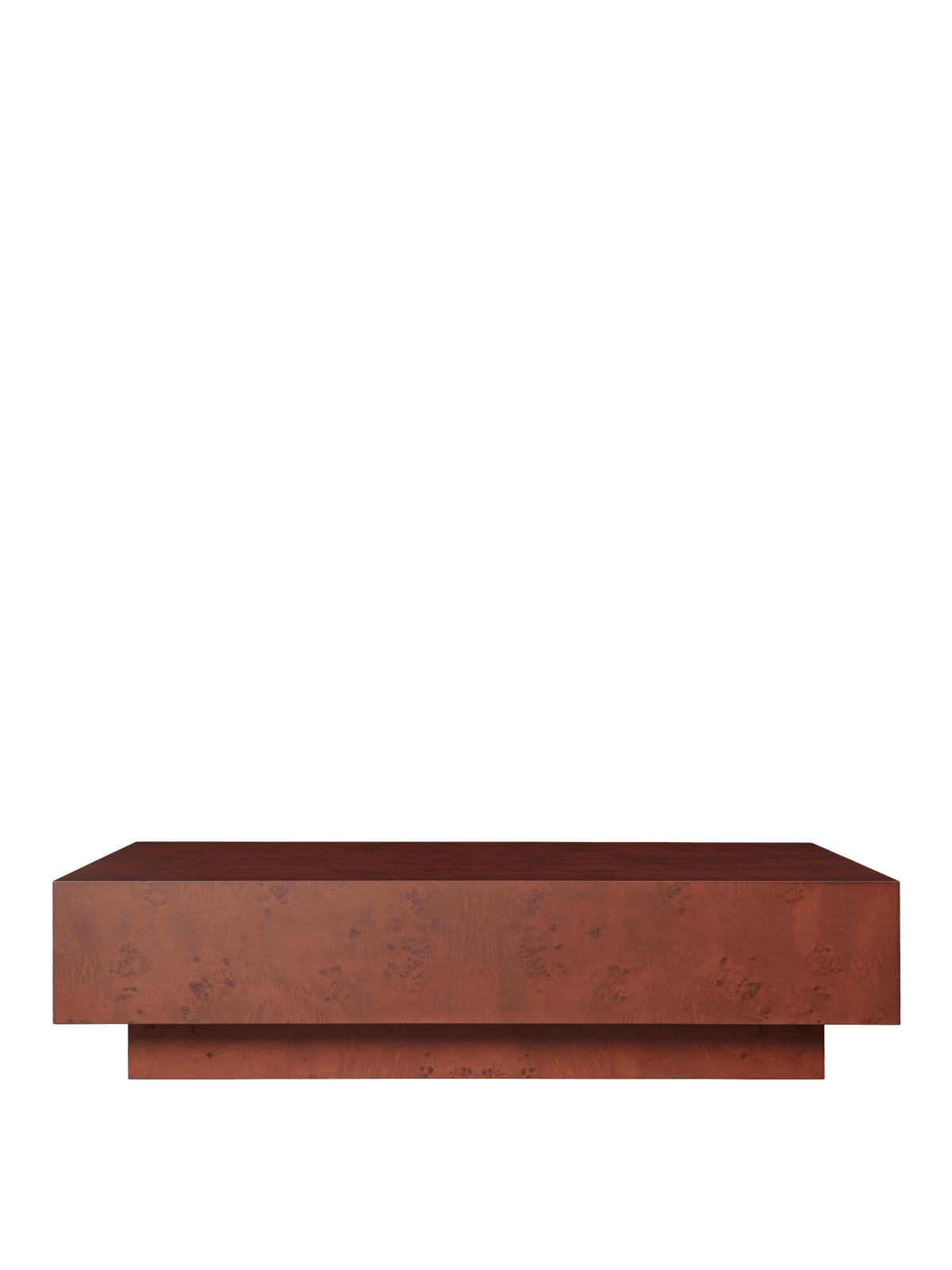 Table basse rectangulaire en peuplier vernis teinté foncé 117 x 70 x 30 cm Burl - Ferm Living