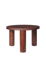 Table basse ronde en peuplier teinté foncé vernis brillant 65 x 41,4 cm Post - Ferm Living