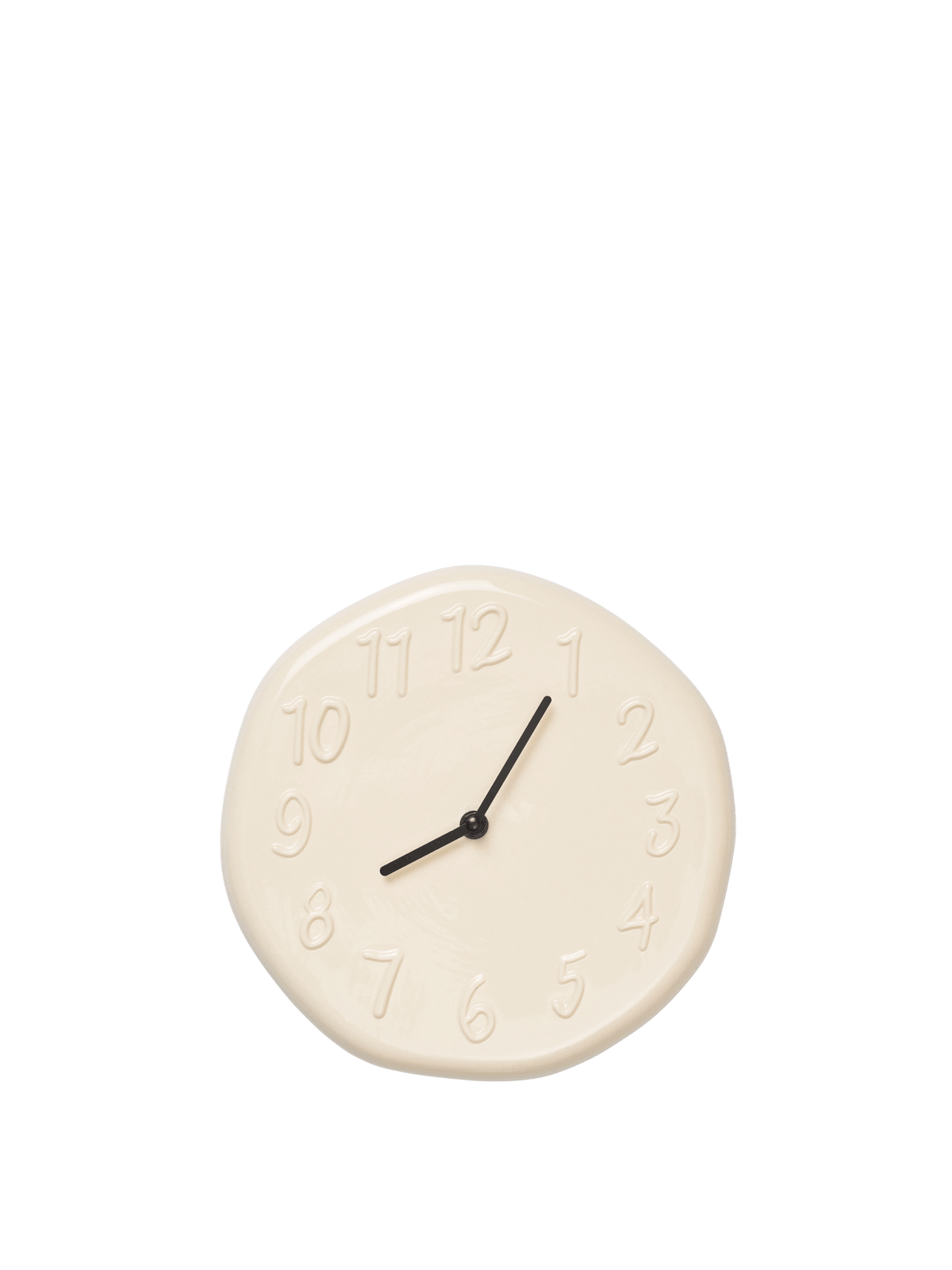 Orologio da parete in gres smaltato beige 25 cm Loopi - Ferm Living