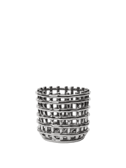 Cesta de cerámica galvanizada plateada 16 x 14,5 cm Ceramic Basket - Ferm Living
