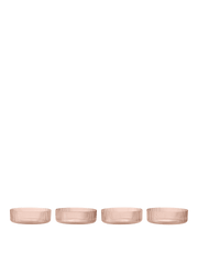 4 runde Servierschüsseln aus recyceltem rosa Blasglas 12,2 x 3,5 cm Ripple - Ferm Living