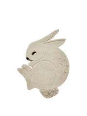 Tapis lapin en laine tufté et coton blanc 88 x 3 x 120 cm Rabbit - Ferm Living