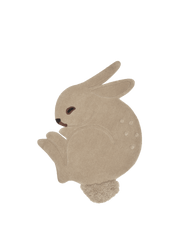 Tapis lapin en laine tufté et coton beige 88 x 3 x 120 cm Rabbit - Ferm Living