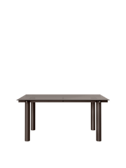 Rechteckiger Esstisch aus braunem Stahl und dunkel getöntem Glas 160 x 90 cm Atura - Ferm Living