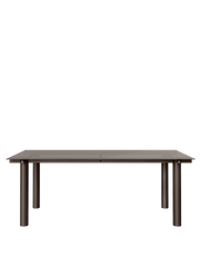 Rechteckiger Esstisch aus braunem Stahl und dunkel getöntem Glas 200 x 90 cm Atura - Ferm Living