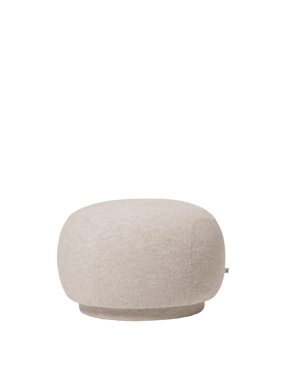 Pouf rond en alpaga doux beige naturel 60 cm Rico - Ferm Living
