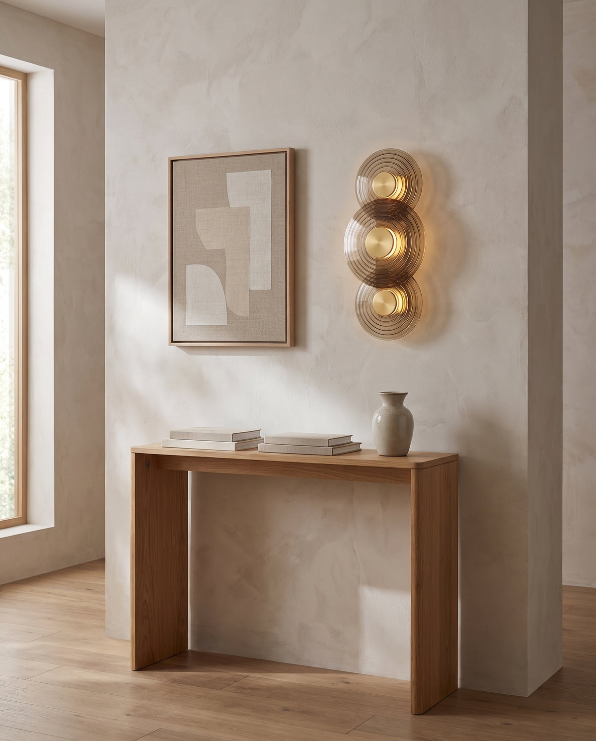 Applique murale en acier laiton vieilli 30x65cm Griston - Hudson Valley Lighting en situation