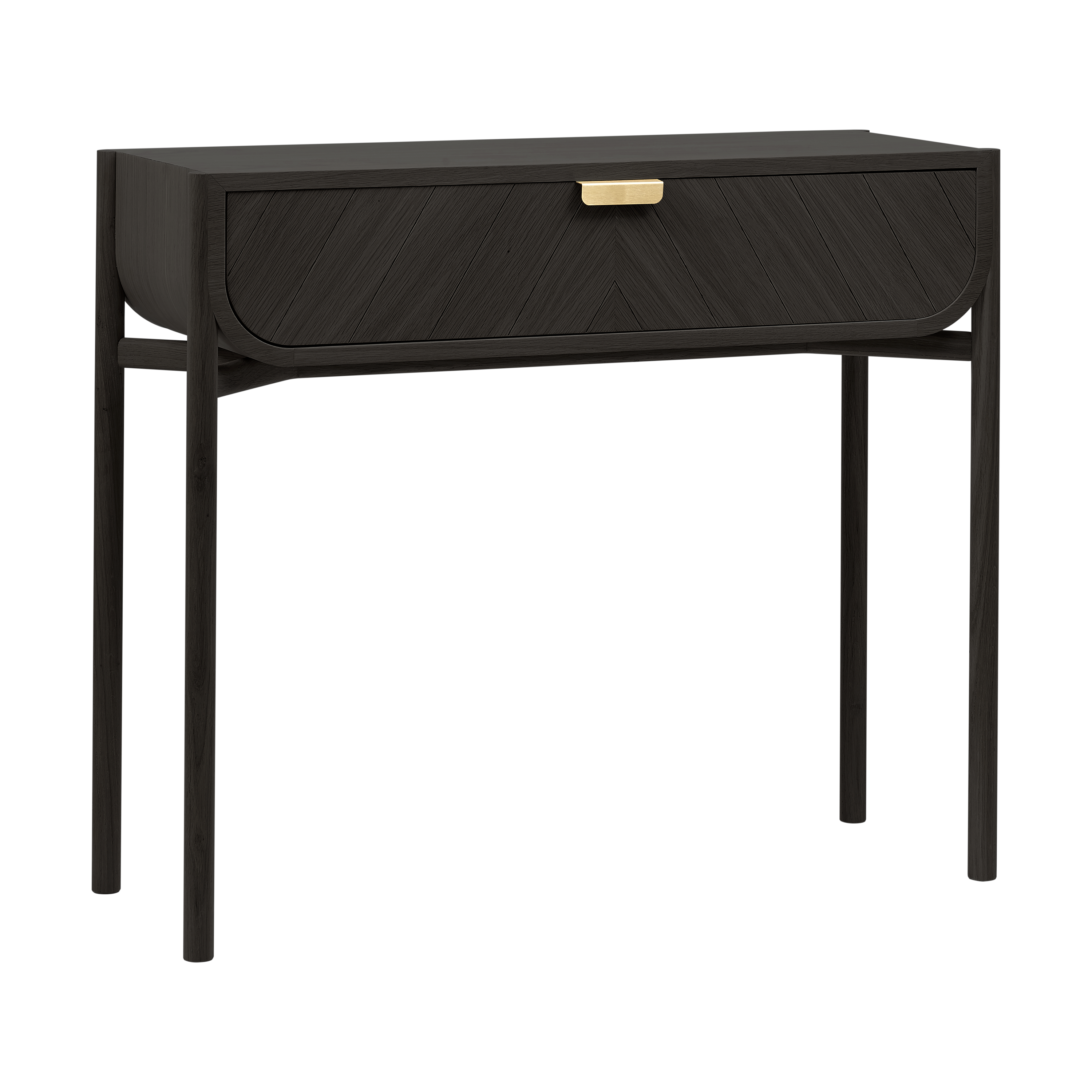 Console en chêne teinté noir 100 x 36,5 x 90 cm Marius - Hartô