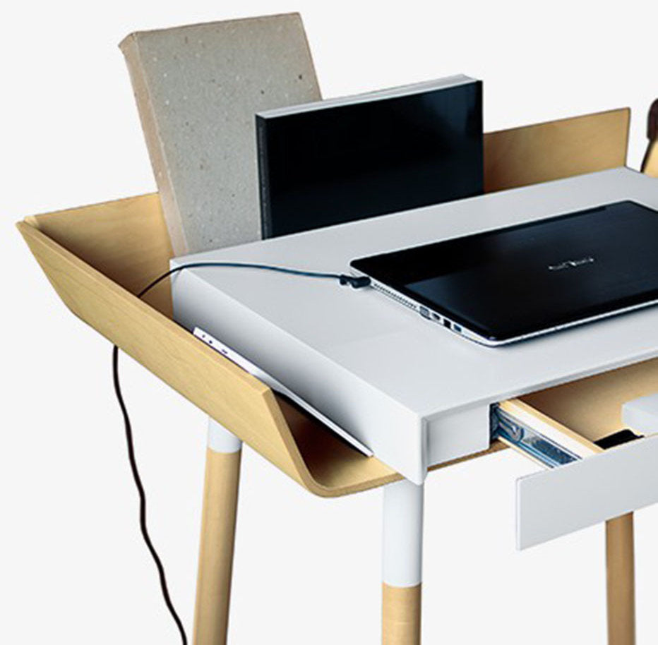 Bureau 1 tiroir blanc My Writing Desk - Emko