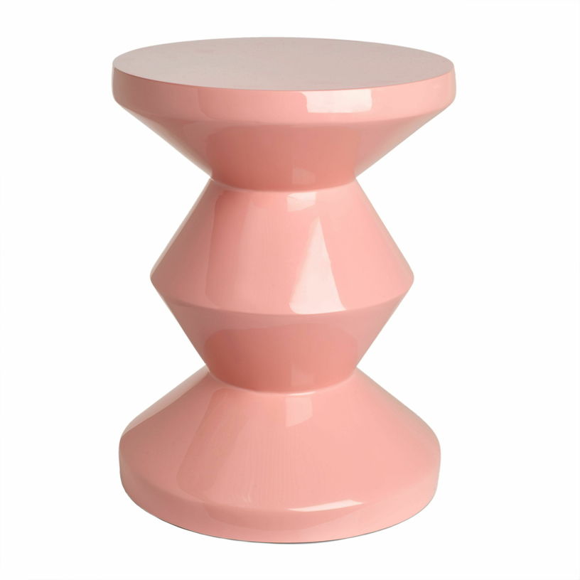 tabouret-rose-laque-zig-zag-pols-potten-1