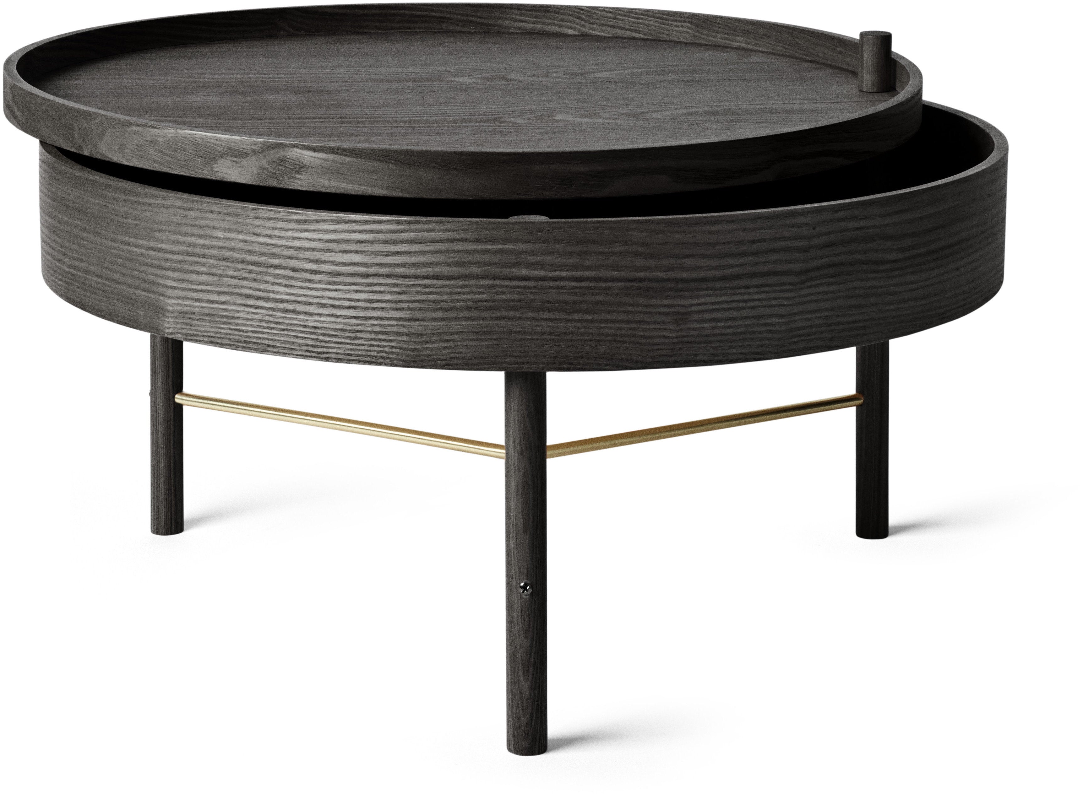 Black Oak Coffee Table Rotating - Audo