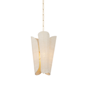 Suspension en textile feuille d'or 36x60cm Springhill - Hudson Valley Lighting