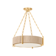 Suspension en fer feuille d'or 56x16cm Quebec - Hudson Valley Lighting