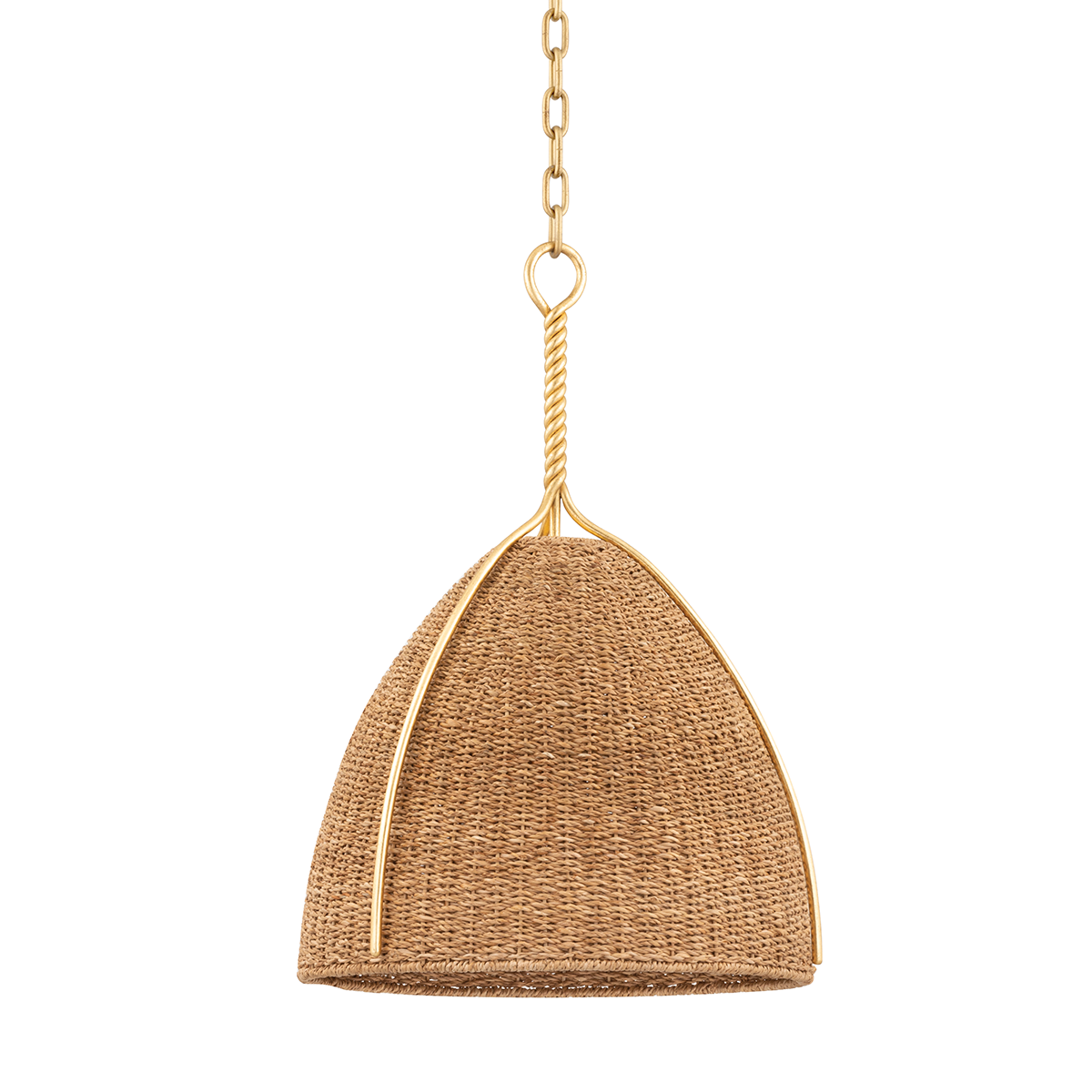 Suspension en acier feuille d'or ancienne 48x67cm Woodlawn - Hudson Valley Lighting