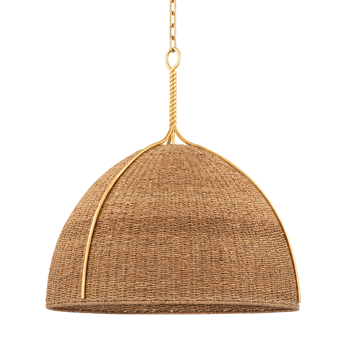 Suspension en acier feuille d'or ancienne 72x74cm Woodlawn - Hudson Valley Lighting