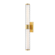 Applique de salle de bain en laiton laiton vieilli 11x62cm Castor - Hudson Valley Lighting