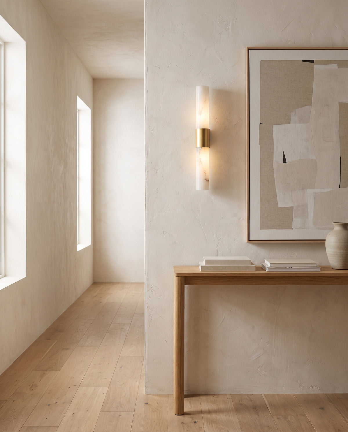 Applique de salle de bain en acier laiton vieilli 8x61cm Ellington - Hudson Valley Lighting en situation