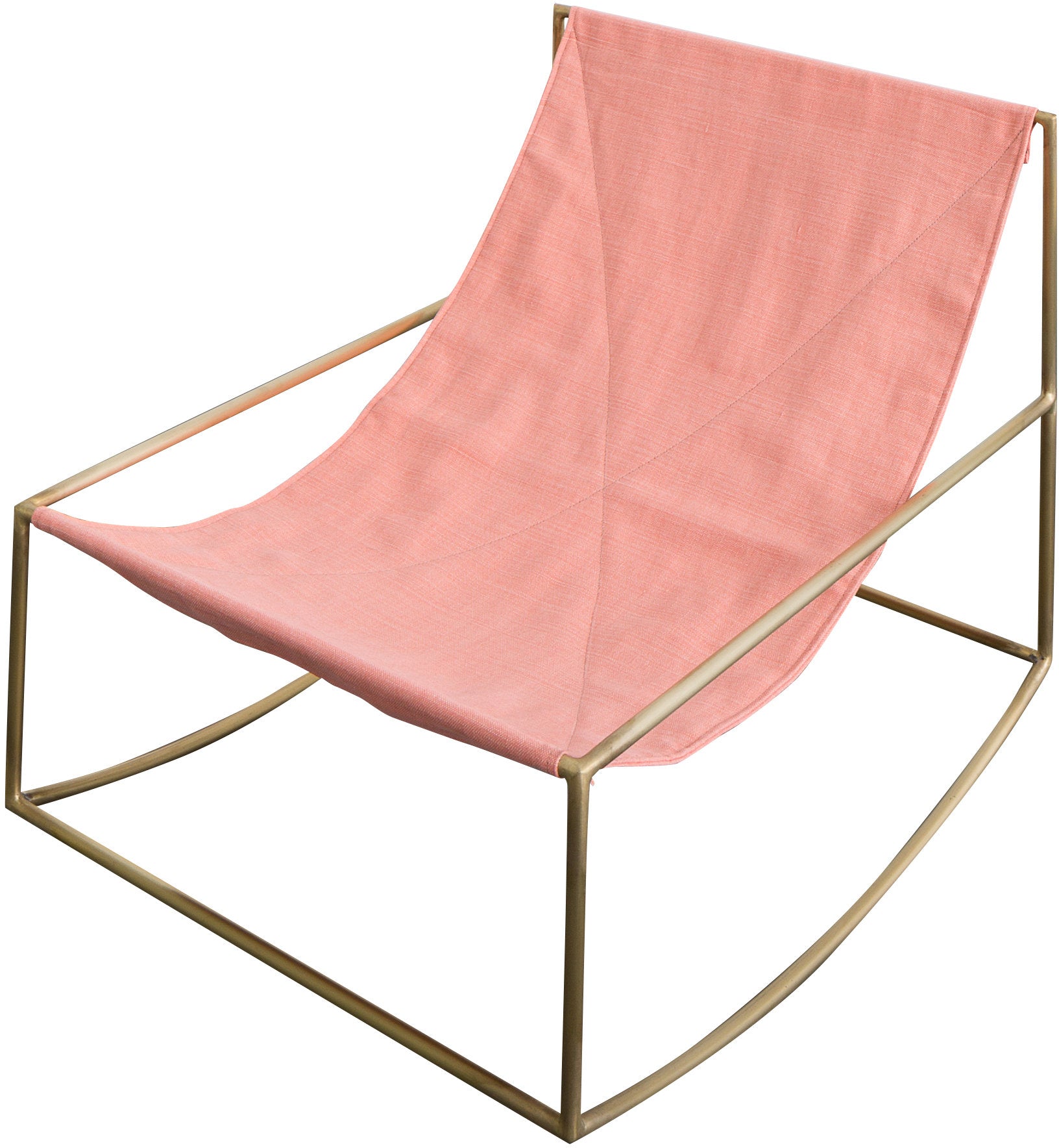 Rocking chair / Brass / Pink - valerie_objects