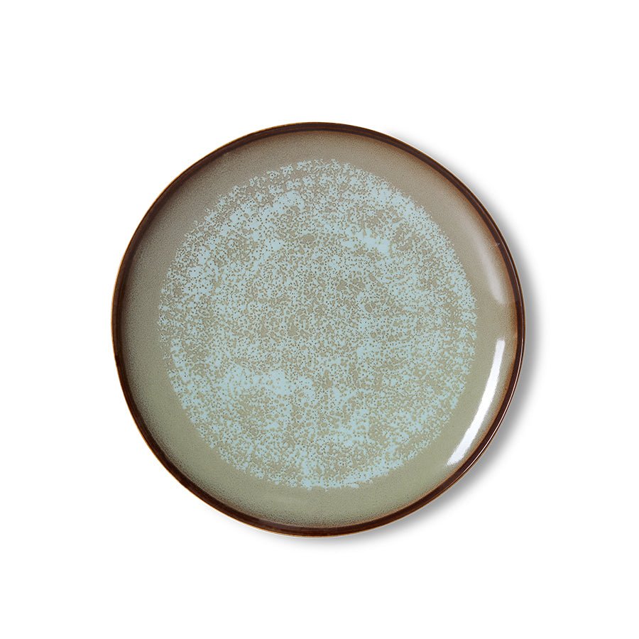 2 Assiettes à diner rondes en grès 27,5cm Vaisselle 70s - HKLiving - The Cool Republic