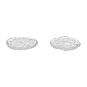 2 Momento clear glass decorative plates - Ferm Living - The Cool Republic