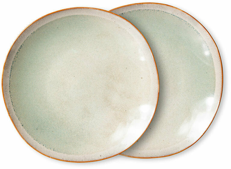 Assiettes en céramique 22 cm Mist Vaisselle 70's - Hkliving