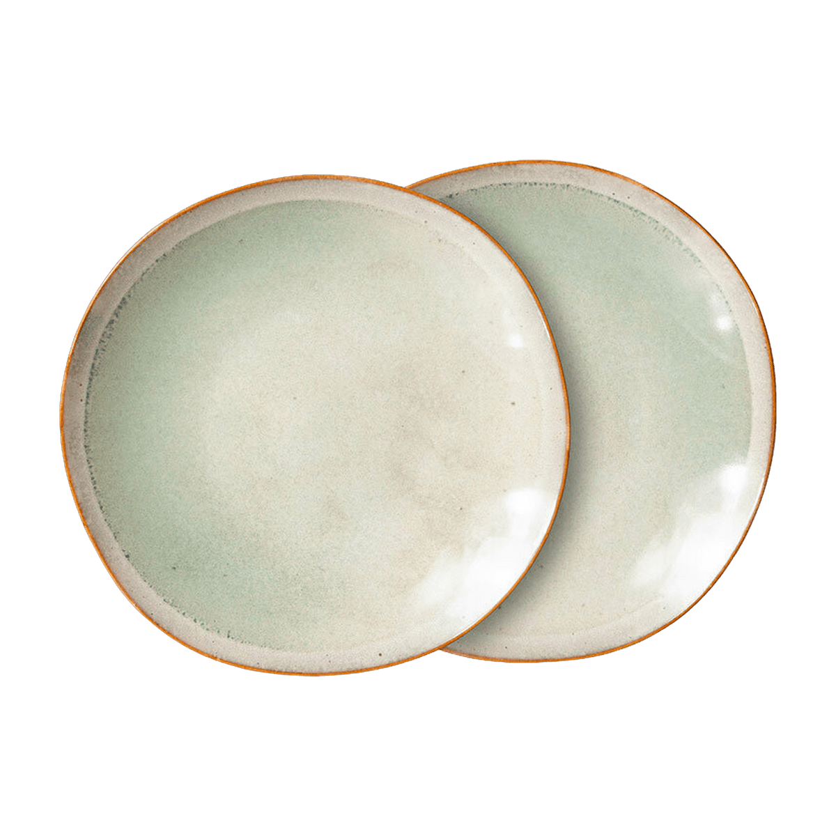 2 Assiettes en céramique 22 cm Mist Vaisselle 70's - Hkliving - The Cool Republic