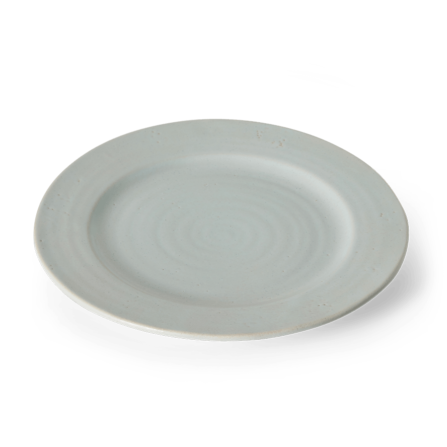 2 assiettes plates en grès bleu 26,5x2,5cm Farmhouse Ceramics - HKliving - The Cool Republic