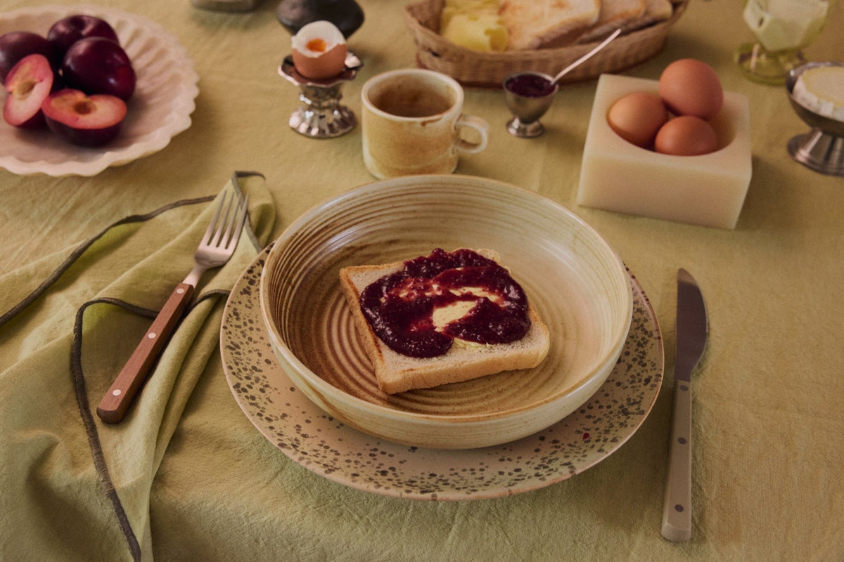 2 assiettes ronde en céramique 27,5x2cm 70's ceramics- HKliving - The Cool Republic