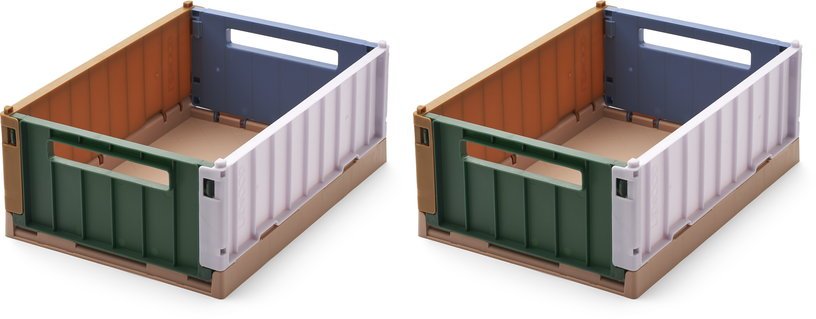 2 boîtes de rangement en polypropylène garden green S Weston - Liewood - The Cool Republic