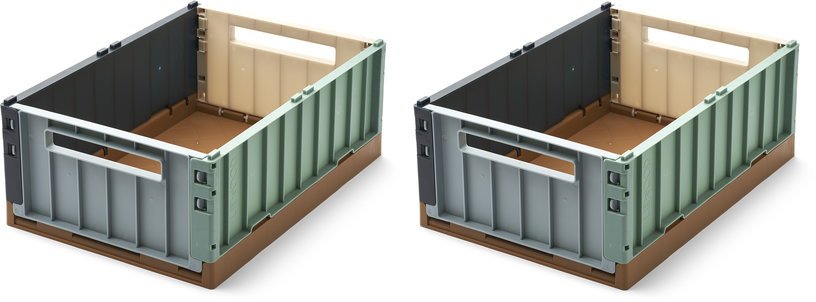 2 boîtes de rangement en polypropylène sea blue M Weston - Liewood - The Cool Republic
