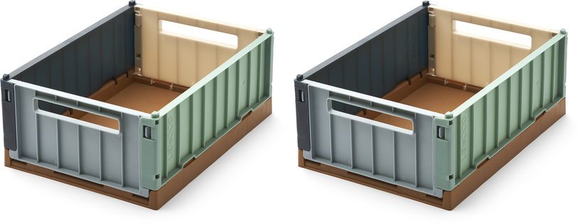2 boîtes de rangement en polypropylène sea blue S Weston - Liewood - The Cool Republic